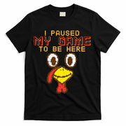 Paused My Game To Be Here Turkey Gamer Thanksgiving T-Shirt - Black