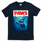 Paws Movie Poster Egg Easter Bunny T-Shirt - Navy