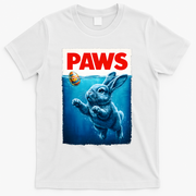 Paws Movie Poster Egg Easter Bunny T-Shirt - White