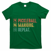Pickleball Mahjong Repeat T-Shirt - Green