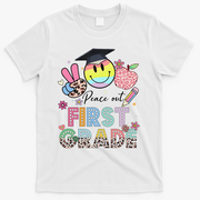 Peace Out 1st First Grade Graduation Last Day Of School T-Shirt - White