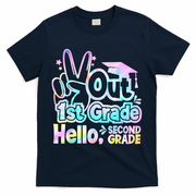 Peace Out 1st Grade Hello Second Grade First Grade Graduate T-Shirt - Navy