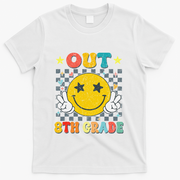 Peace Out 8th Grade Graduate Graduation Last Day Of School T-Shirt - White