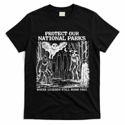 Protect Our National Parks Mothman Cryptid Weirdcore Horror T-Shirt - Black