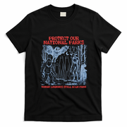 Protect Our National Parks Mothman Cryptid Horror T-Shirt - Black