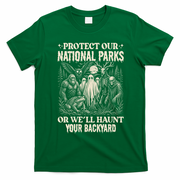 Protect Our National Parks Haunt Your Backyard Funny Halloween T-Shirt - Irish Green