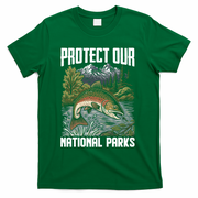 Protect Our National Parks Vintage Nature Outdoorsy Gift T-Shirt - Green