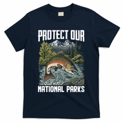 Protect Our National Parks Vintage Nature Outdoorsy Gift T-Shirt - Navy