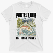 Protect Our National Parks Vintage Nature Outdoorsy Gift T-Shirt - White