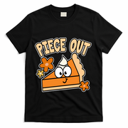 Piece Out Pumpkin Pie Funny T-Shirt - Black