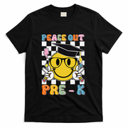 Peace Out Pre K Last Day Of School Smile Face Teachers T-Shirt - Black