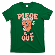 Piece Out Pumpkin Pie Retro Thanksgiving Fall Vibes Groovy T-Shirt - Irish Green