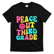 Peace Out Third Grade Last Day Of School 3rd Grade Teacher T-Shirt - Black