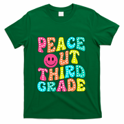 Peace Out Third Grade Last Day Of School 3rd Grade Teacher T-Shirt - Green