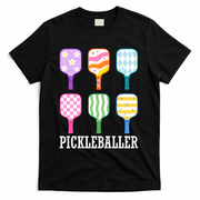 Pickleballer Pickle Baller Funny Cute Pickleball T-Shirt - Black