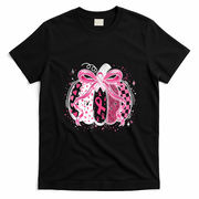 Pink Pumpkin Breast Cancer Awareness Halloween Gift T-Shirt - Black