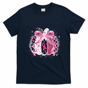 Pink Pumpkin Breast Cancer Awareness Halloween Gift T-Shirt - Navy Blue
