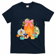 Princess Pumpkins Fall Princesses And Pumpkin Castle T-Shirt - Navy Blue