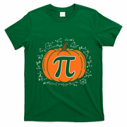Pumpkin Pi Pie Math Teacher Funny Halloween Thanksgiving T-Shirt - Irish Green