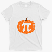 Pumpkin Pi Pie Math Teacher Funny Halloween Thanksgiving T-Shirt - White