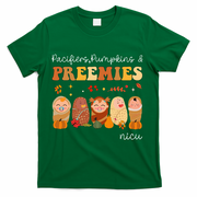 Pacifiers Pumpkins & Preemies Neonatal Nicu Nurse Halloween T-Shirt - Green