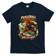 Pickleball Ronin Bigfoot Samurai – Dink With Honor T-Shirt - Navy Blue