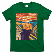 Pumpkin Scream Art Painting Parody T-Shirt - Green