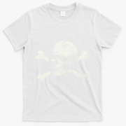 Pirate Skull And Crossbones Flag T-Shirt - White