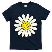 Pickleball Sun Flower Daisy T-Shirt - Navy