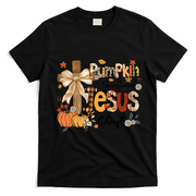 Pumpkin Spice Jesus Christ Fall Thanksgiving T-Shirt - Black