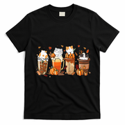 Pumpkin Spice Latte Costume For Cats Lover T-Shirt - Black