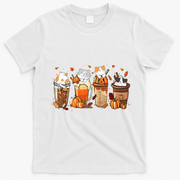 Pumpkin Spice Latte Costume For Cats Lover T-Shirt - White