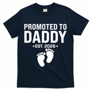 Promoted To Daddy EST 2026 New Baby Feet T-Shirt - Navy