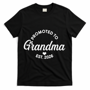Promoted To Grandma EST 2026 T-Shirt - Black