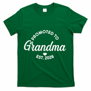 Promoted To Grandma EST 2026 T-Shirt - Green