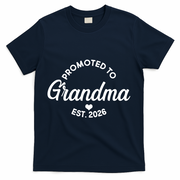 Promoted To Grandma EST 2026 T-Shirt - Navy