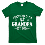 Promoted To Grandpa EST 2026 Vintage Arrow T-Shirt - Green