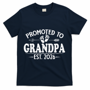 Promoted To Grandpa EST 2026 Vintage Arrow T-Shirt - Navy