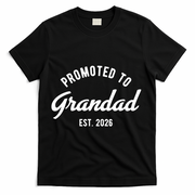 Promoted To Grandad 2026 T-Shirt - Black
