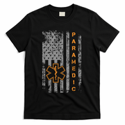 Paramedic Usa Flag Proud Ems Emt American Gifts Friend T-Shirt - Black