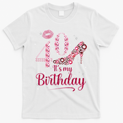 Queen 40 Years Old It's My 40th Birthday Vintage Retro T-Shirt - White