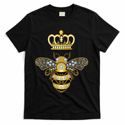 Queen Bee Crown Girl Honey Hive Beekeeping Bee T-Shirt - Black