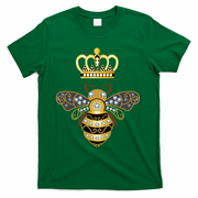 Queen Bee Crown Girl Honey Hive Beekeeping Bee T-Shirt - Green