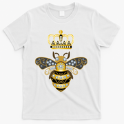 Queen Bee Crown Girl Honey Hive Beekeeping Bee T-Shirt - White