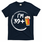 Retro 40th Birthday Beer Lover T-Shirt - Navy