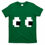 Retro Arcade Game Ghost Eyes Halloween Group Costume T-Shirt - Irish Green