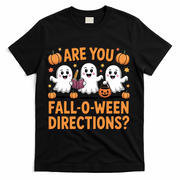 Retro Are You Fall O Ween Directions Teacher Halloween T-Shirt - Black