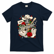 Retro Bruno Vintage Classic 70's 80's Music Concert T-Shirt - Navy Blue