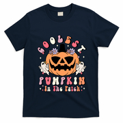 Retro Coolest Pumpkin In The Patch Halloween Gift T-Shirt - Navy Blue