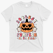 Retro Coolest Pumpkin In The Patch Halloween Gift T-Shirt - White